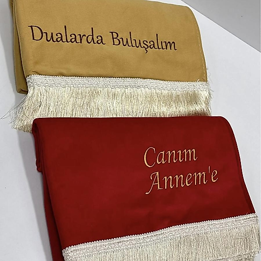 Düz astarlı kadife seccade isimli